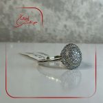 انگشتر نقره گرد زنانه - تصویر 2